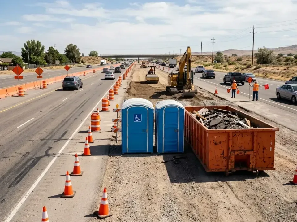 highway-road-construction-zone-005 — frequently asked questions, Portable Toilet & Dumpsters Rental in United States